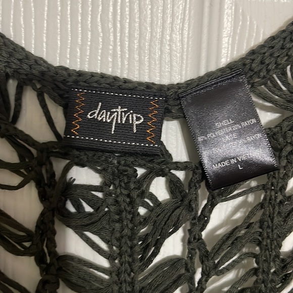 Women’s Gray Fringe Cardigan - Picture 4 of 4